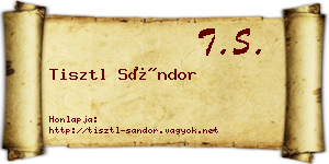 Tisztl Sándor névjegykártya